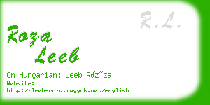 roza leeb business card